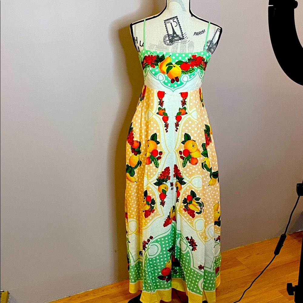 House of Harlow 1960 Citrus + Floral Maxi Dress – Size Small (NWT)
